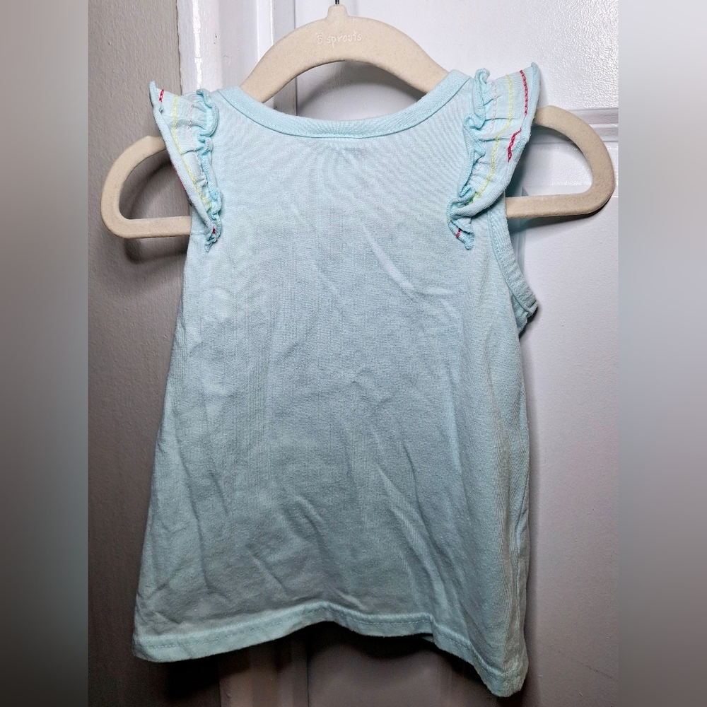 Disney Minnie Mouse Floral Tank Top with Ruffles (3T) - Picture 2 of 3